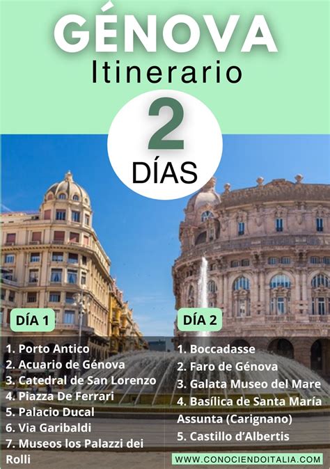 génova itinerarios.